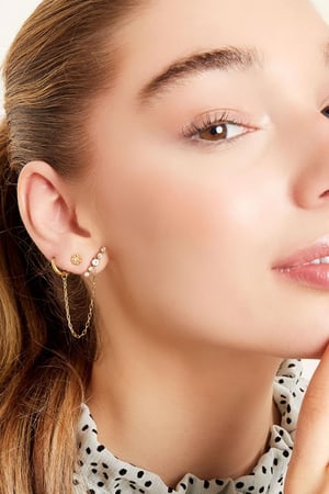 Pendientes de acero inoxidable Plata h5 Imagen2
